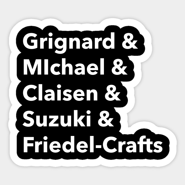 Chemical Reactions Sticker by Chemis-Tees